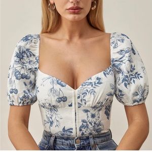 Reformation Rome Linen Top